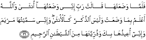 Detail Surat Al Imran Ayat 35 36 37 Nomer 24