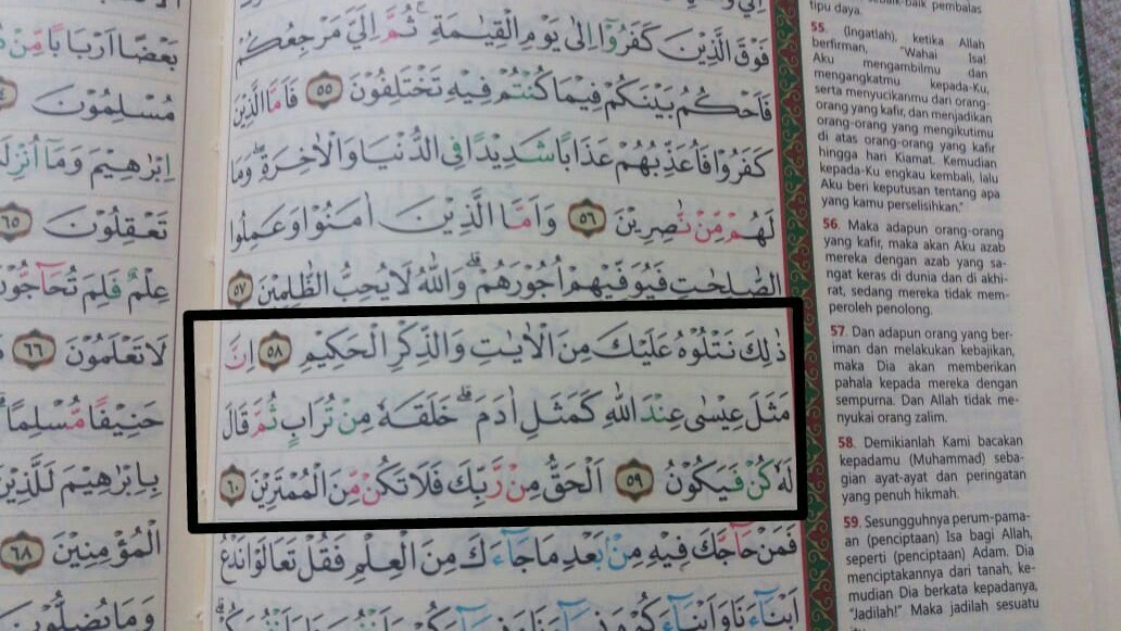 Detail Surat Al Imran Ayat 59 Nomer 18