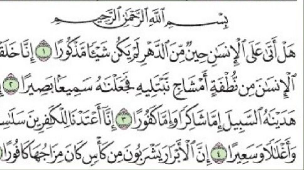 Detail Surat Al Insan Ayat 22 Nomer 29