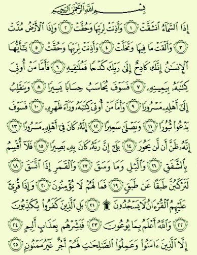 Detail Surat Al Insyiqaq Ayat 22 Nomer 19