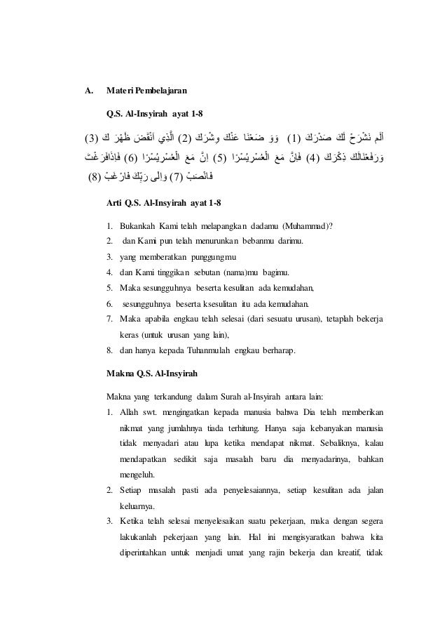 Detail Surat Al Insyirah Ayat 4 Nomer 37