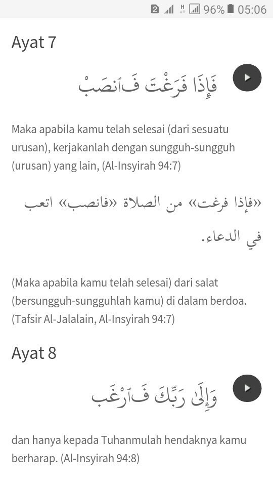 Detail Surat Al Insyirah Ayat 8 Nomer 7