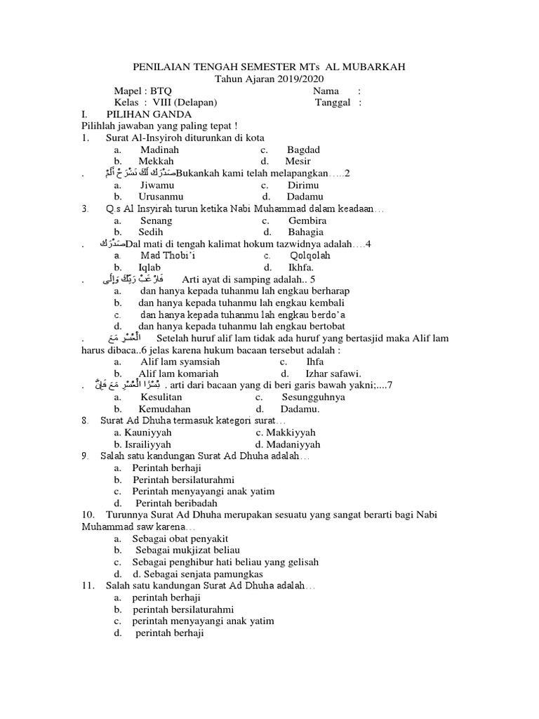 Detail Surat Al Insyirah Diturunkan Di Kota Nomer 44