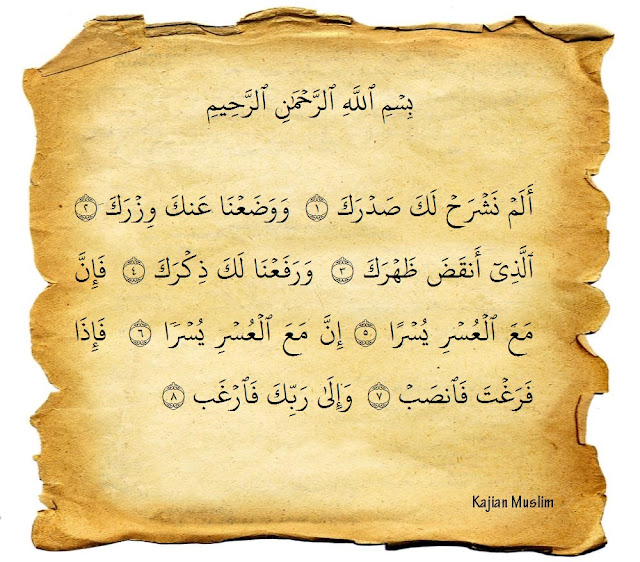 Detail Surat Al Insyirah Latin Nomer 20