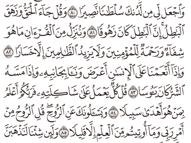 Detail Surat Al Isra Ayat 80 Nomer 12