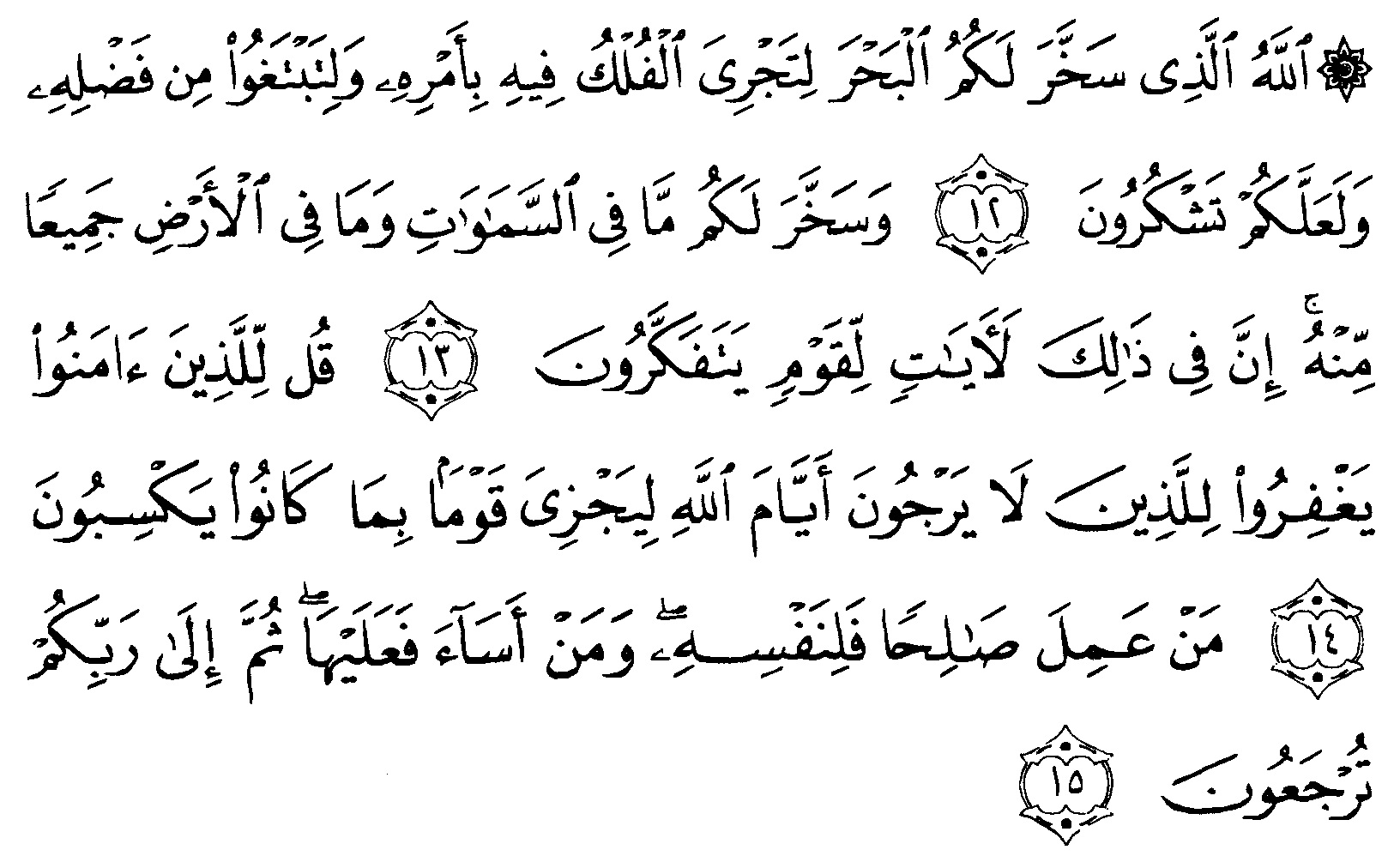 Surat Al Jatsiyah Ayat 12 - KibrisPDR