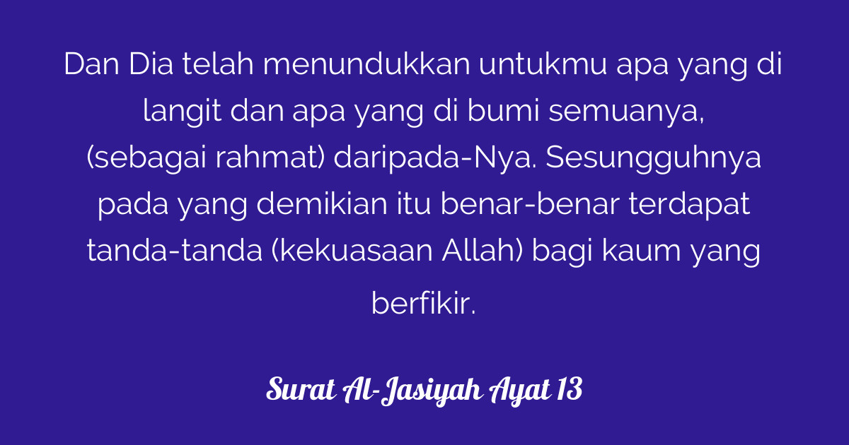 Detail Surat Al Jatsiyah Ayat 12 13 Nomer 46