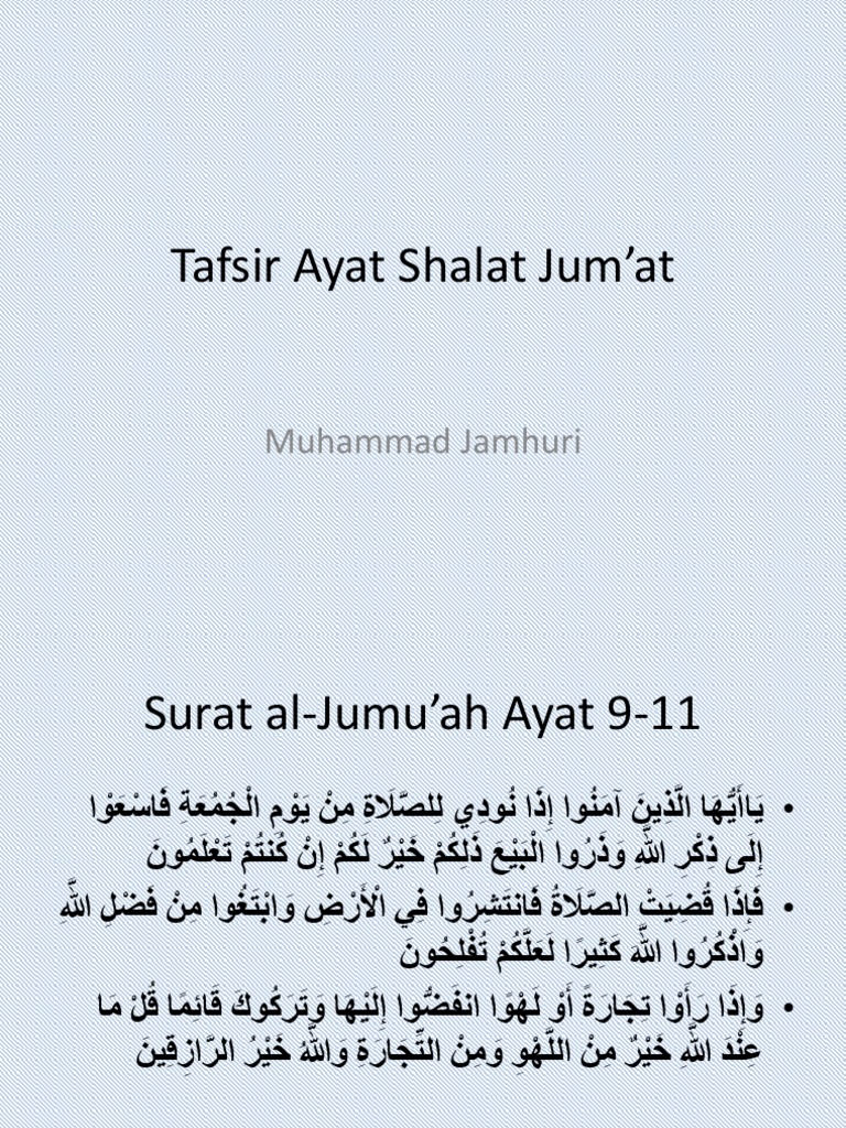 Detail Surat Al Jumu Ah Ayat 9 11 Nomer 27