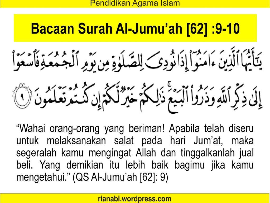 Detail Surat Al Jumu Ah Ayat 9 11 Nomer 39