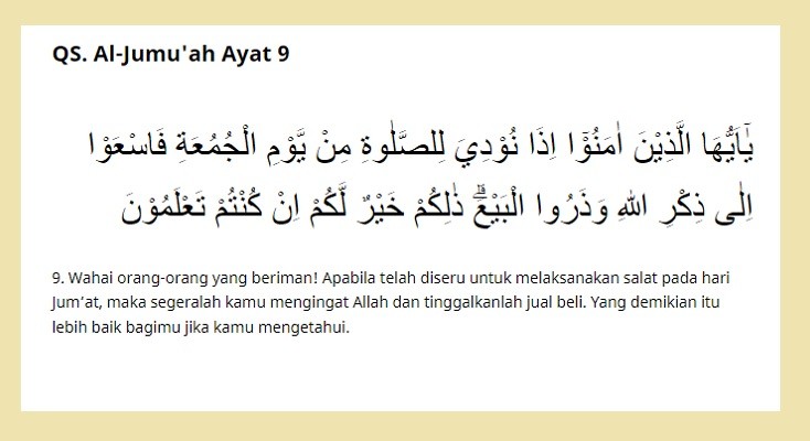 surat al jumuah ayat 9 10 11