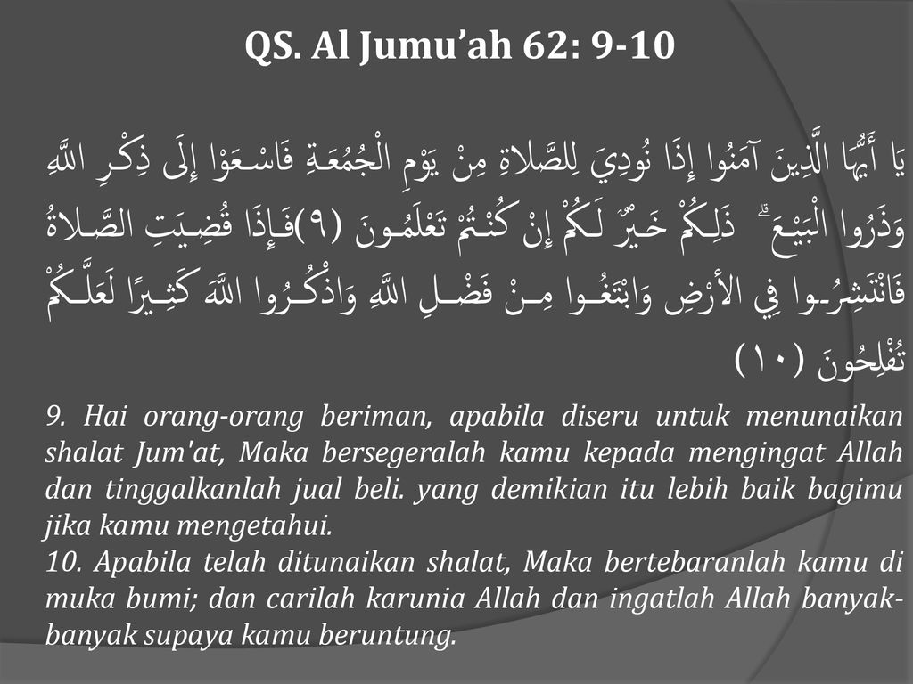 Detail Surat Al Jumuah Ayat 9 11 Nomer 37