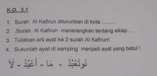 Detail Surat Al Kafirun Diturunkan Di Kota Nomer 3