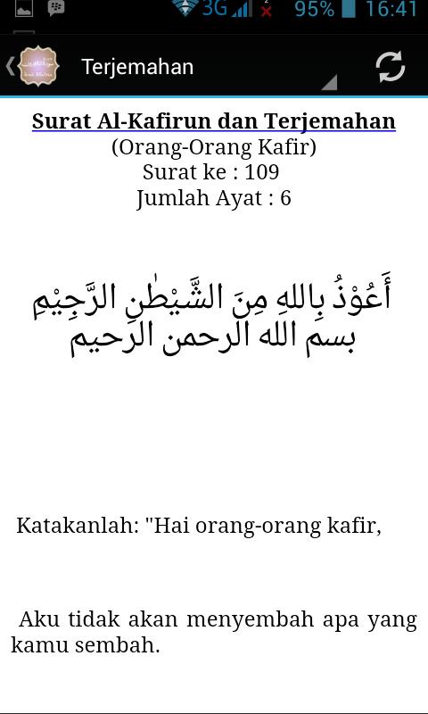 Detail Surat Al Kafirun Terjemahan Nomer 46