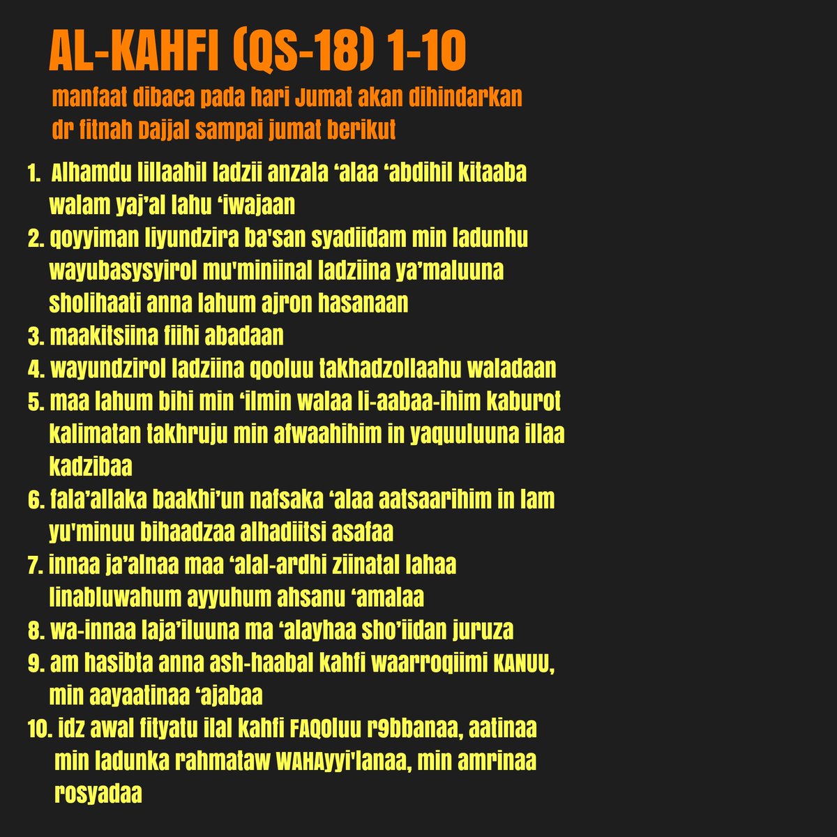 Detail Surat Al Kahfi 1 10 Nomer 45
