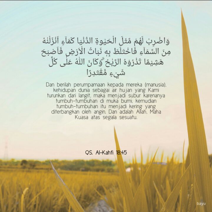 Detail Surat Al Kahfi Ayat 45 Nomer 7