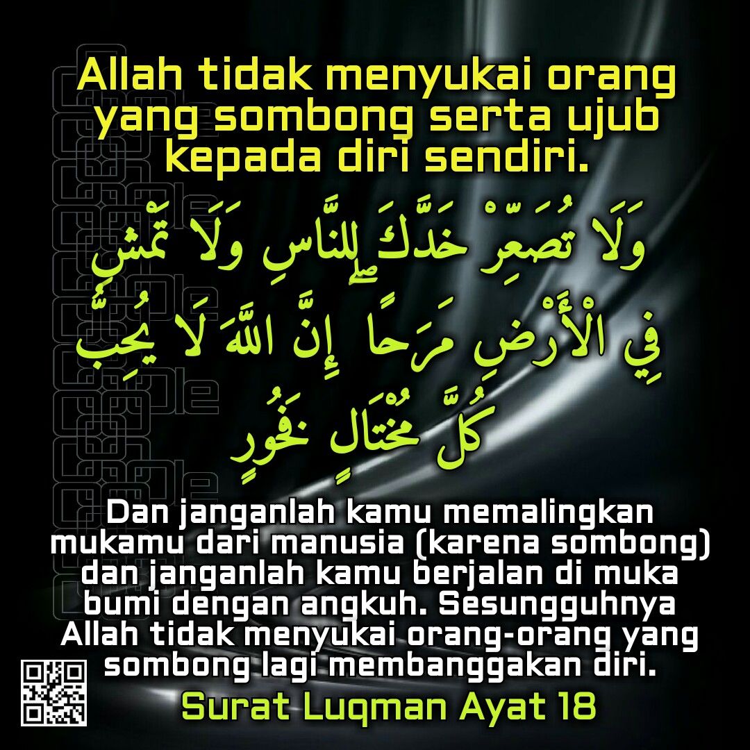 Detail Surat Al Luqman Ayat 18 Nomer 6