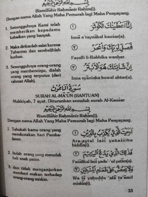 Detail Surat Al Ma Un Latin Nomer 24