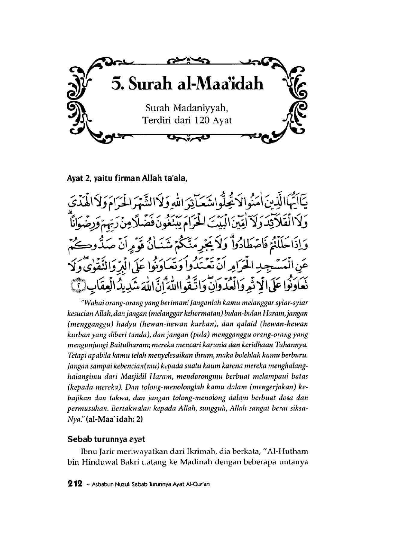 Detail Surat Al Maidah Ayat 1 5 Nomer 30