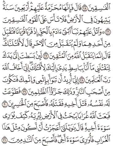 Detail Surat Al Maidah Ayat 27 Nomer 6