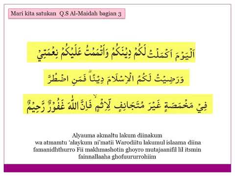 Detail Surat Al Maidah Ayat 3 Nomer 29