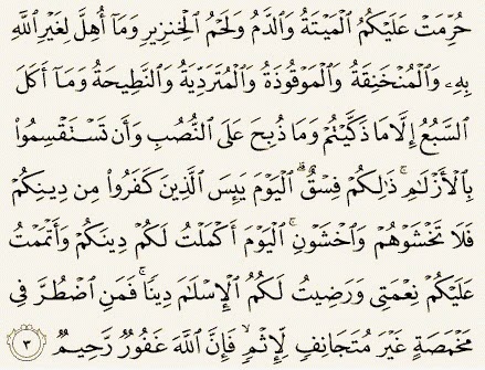 Detail Surat Al Maidah Ayat 3 Nomer 35