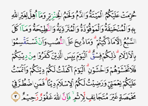 Detail Surat Al Maidah Ayat 3 Nomer 42