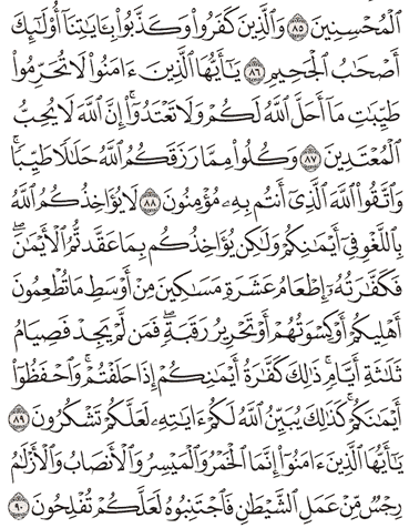 Detail Surat Al Maidah Ayat 87 Nomer 2