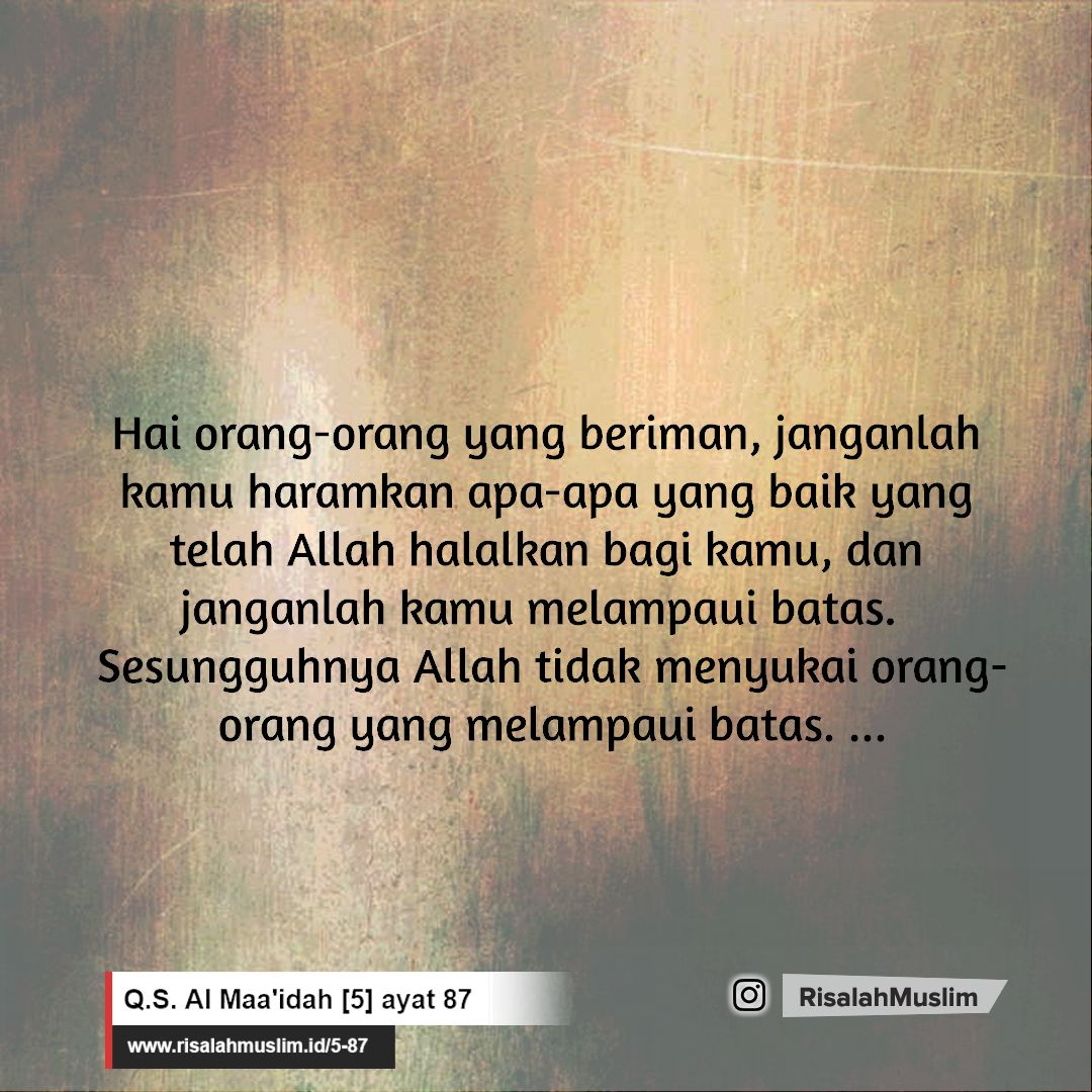 Detail Surat Al Maidah Ayat 87 Nomer 19