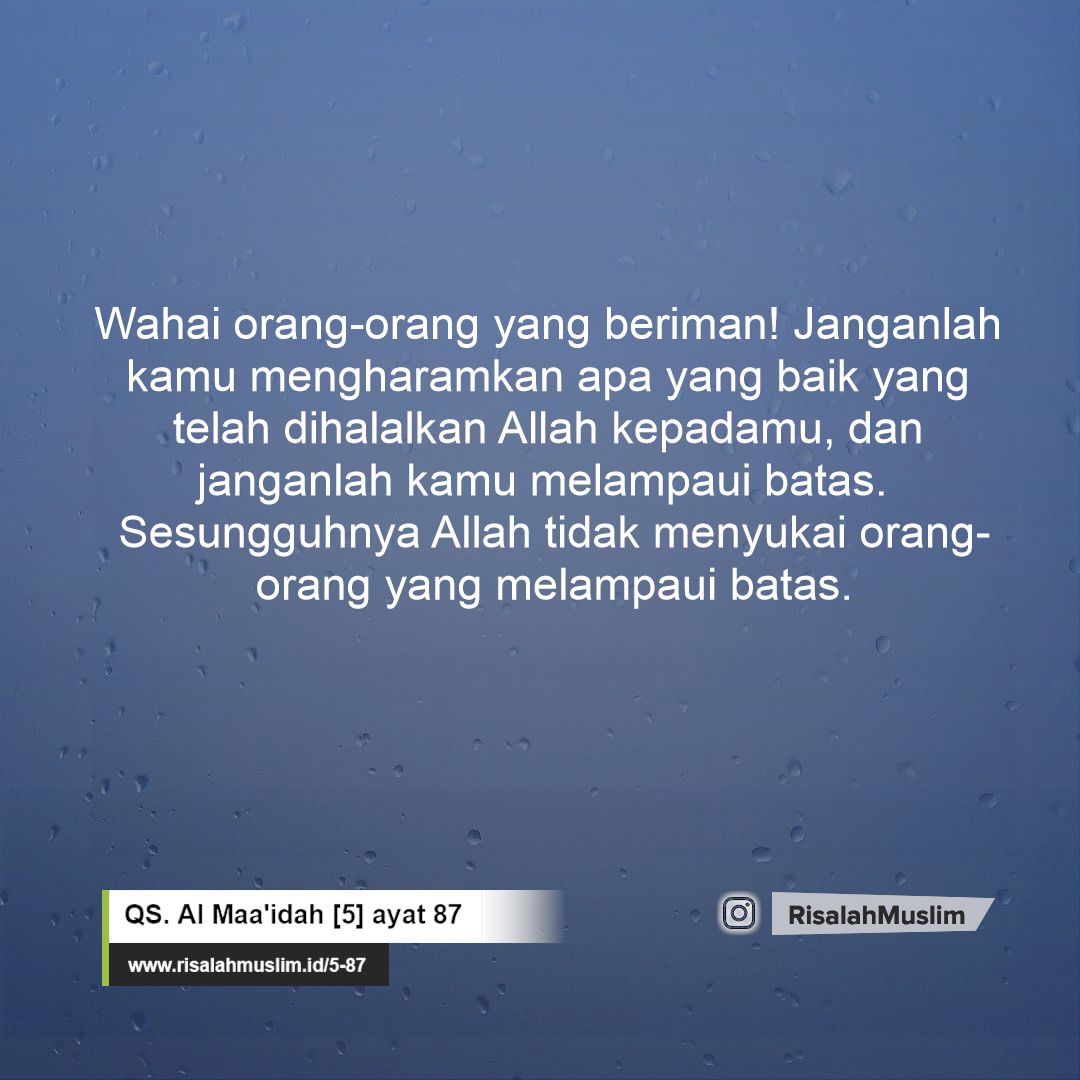 Detail Surat Al Maidah Ayat 87 Nomer 8