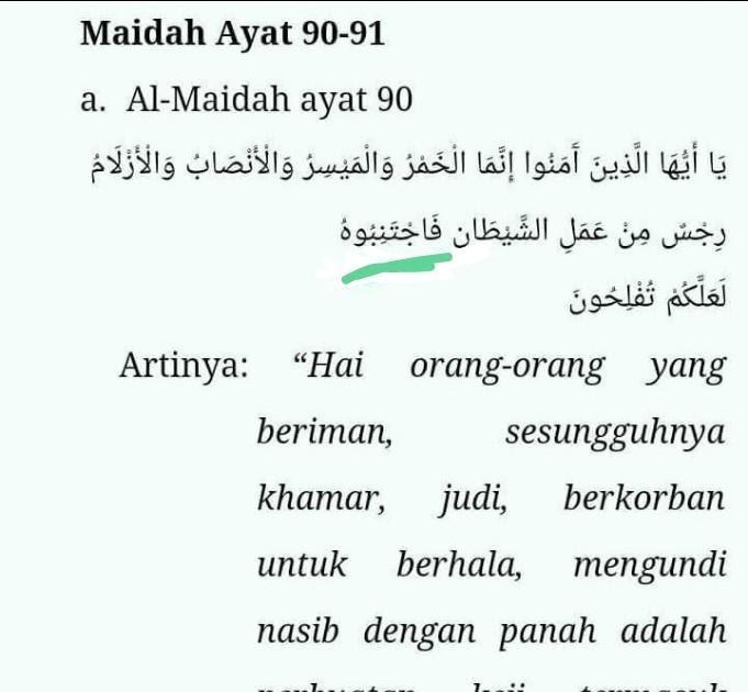 Detail Surat Al Maidah Ayat 90 Nomer 30