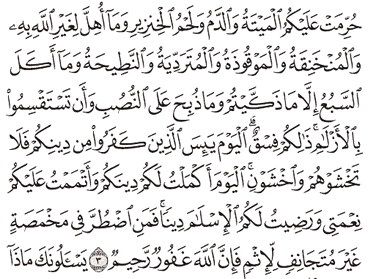 Detail Surat Al Maidah Ayat Ke 3 Nomer 12