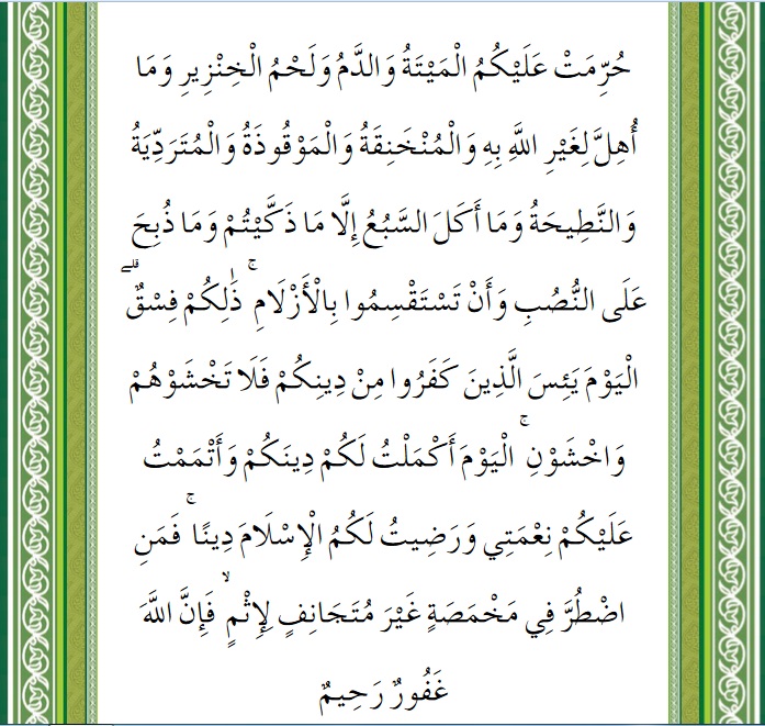 Detail Surat Al Maidah Ayat Ke 3 Nomer 55