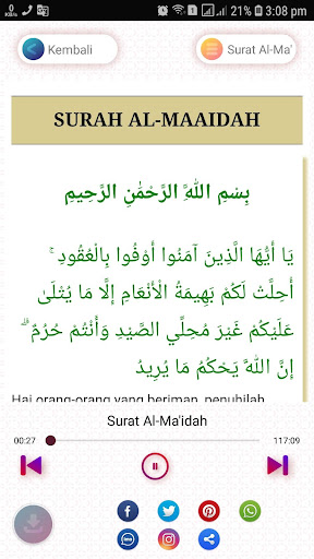 Detail Surat Al Maidah Lengkap Nomer 7