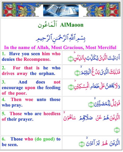 Detail Surat Al Maun Ayat 4 Nomer 26