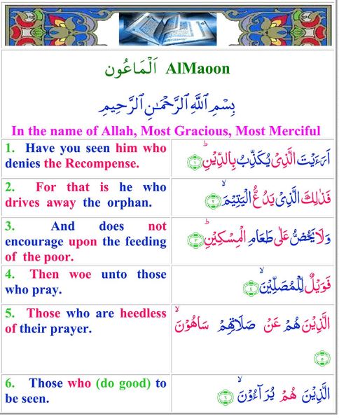 Detail Surat Al Maun Ayat 4 Nomer 26