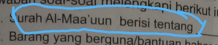 Detail Surat Al Maun Berisi Tentang Nomer 17