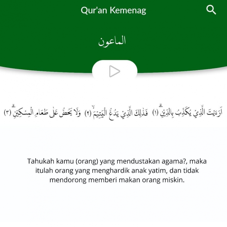 Detail Surat Al Maun Berisi Tentang Nomer 22