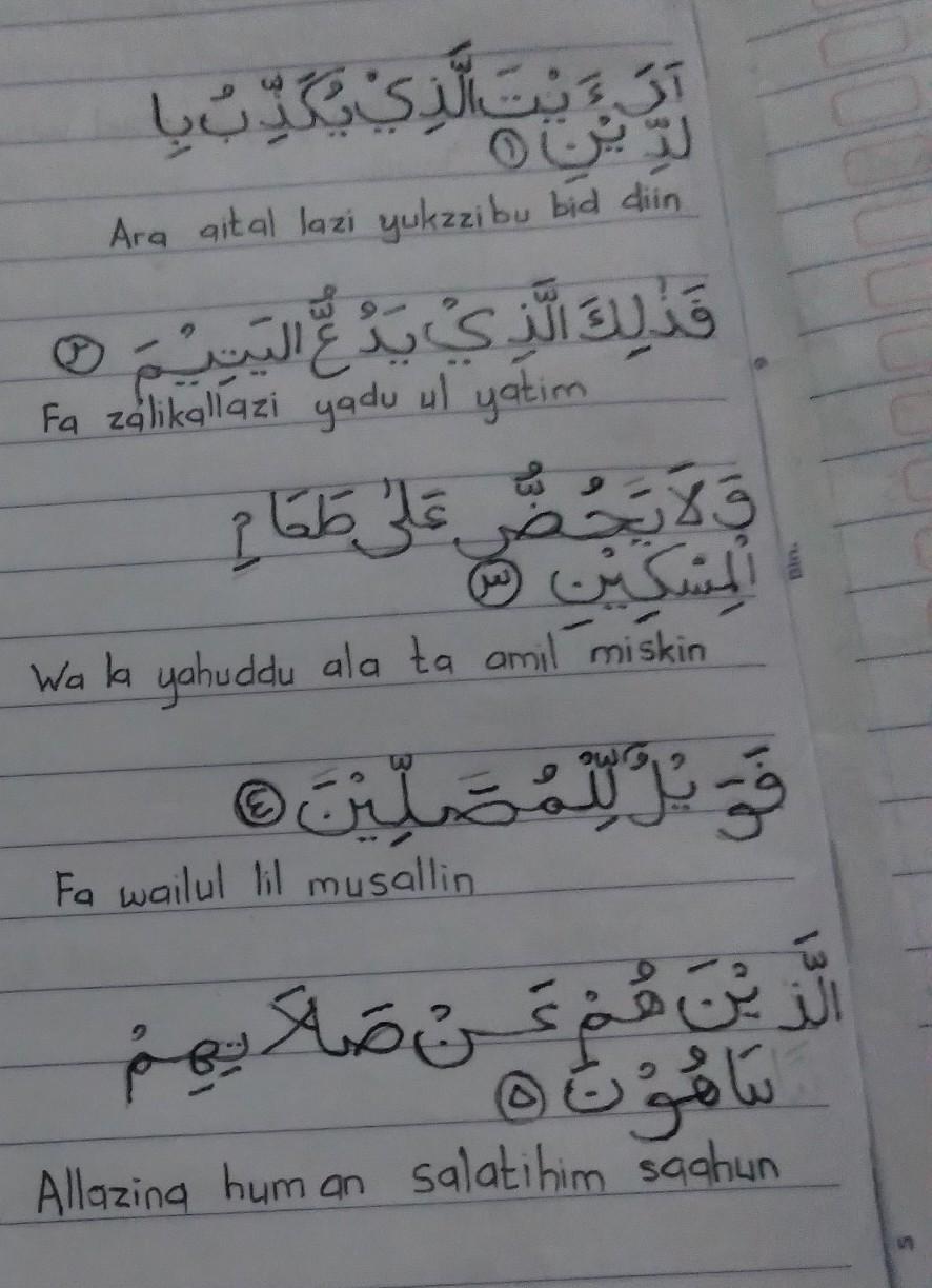 Detail Surat Al Maun Dan Latinnya Nomer 8