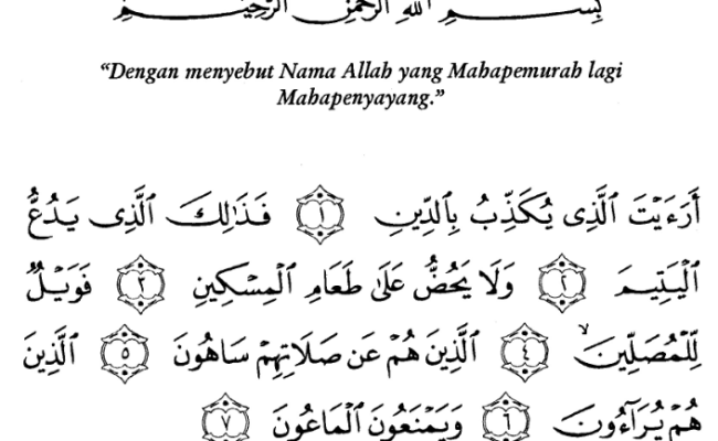 Detail Surat Al Maun Dan Terjemahannya Nomer 42