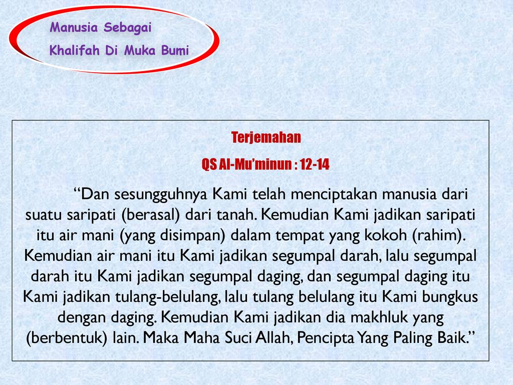 Detail Surat Al Mukminun 12 14 Nomer 36