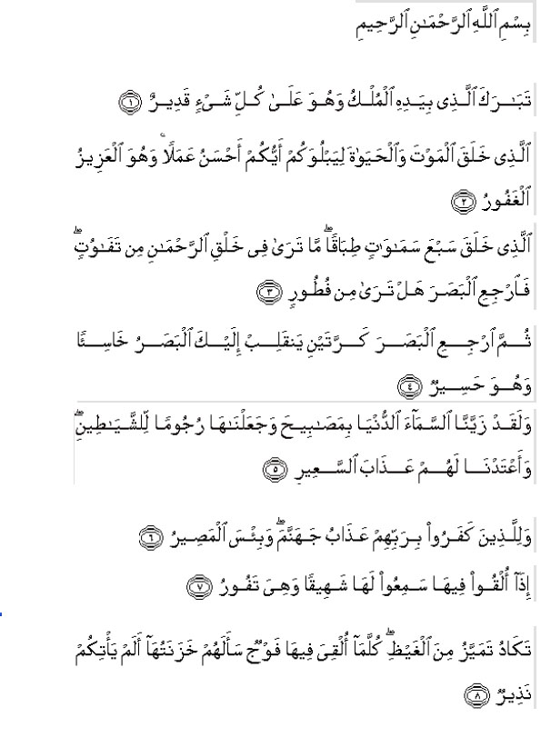 Detail Surat Al Mulk Ayat 1 Sampai Selesai Nomer 13