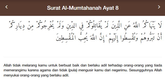 Detail Surat Al Mumtahanah Ayat 8 Nomer 4
