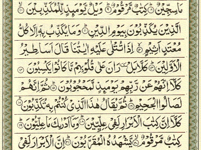 Detail Surat Al Muthaffifin Ayat 1 36 Nomer 7