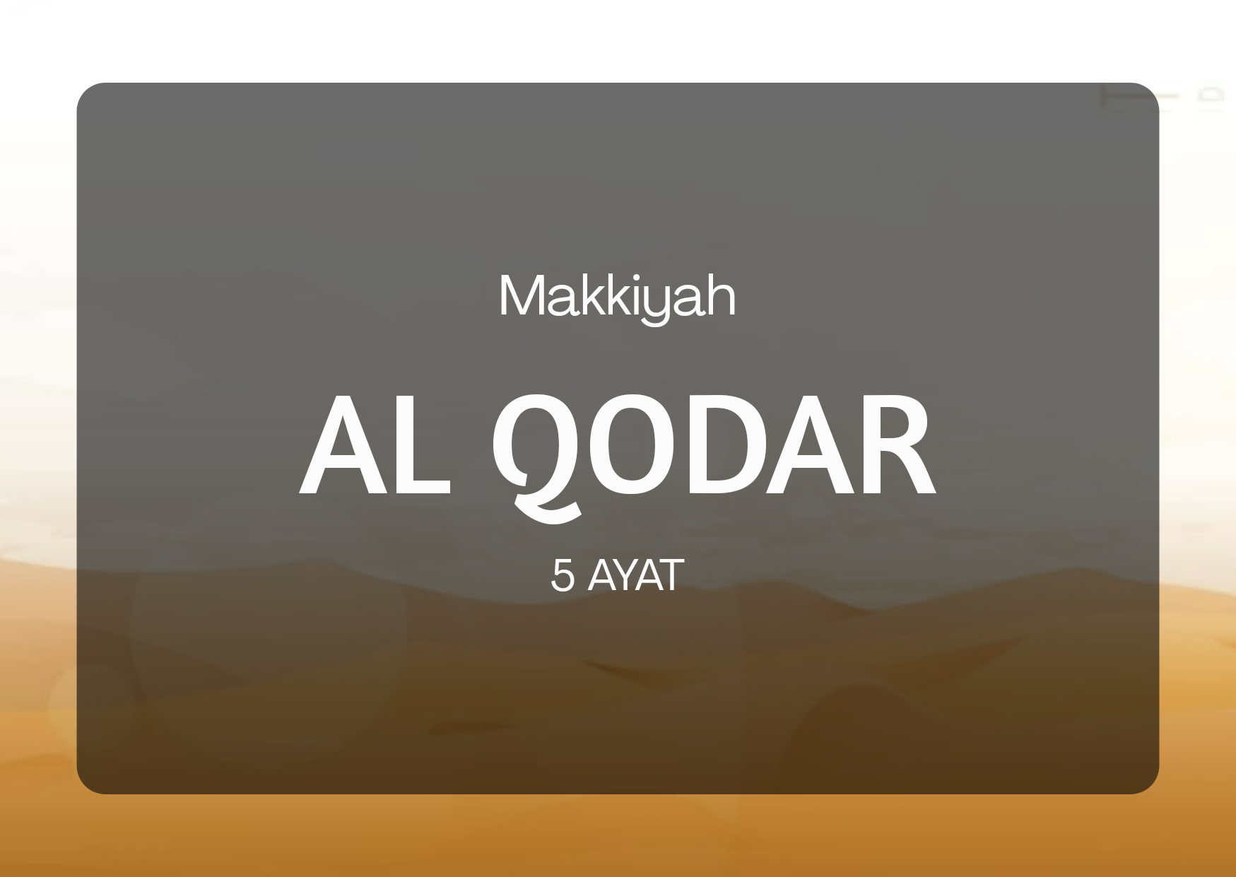 Detail Surat Al Qadr Turun Setelah Surat Nomer 36