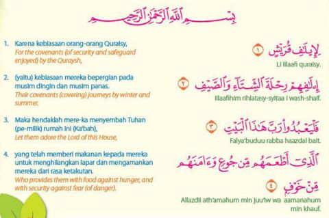 Detail Surat Al Quraisy Ayat 4 Nomer 4