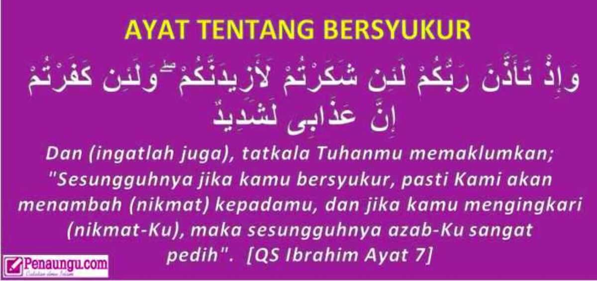 Surat Al Quran Tentang Bersyukur - KibrisPDR