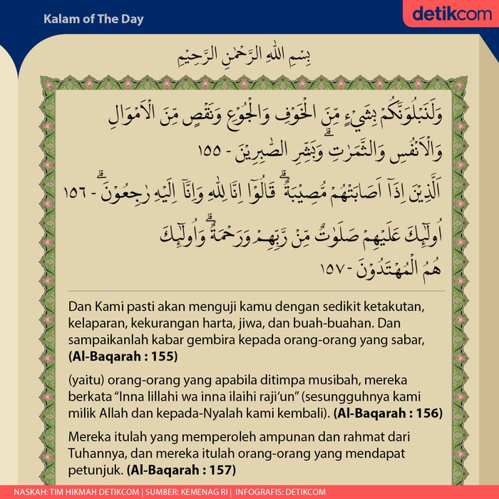 Detail Surat Al Quran Tentang Kesabaran Nomer 6