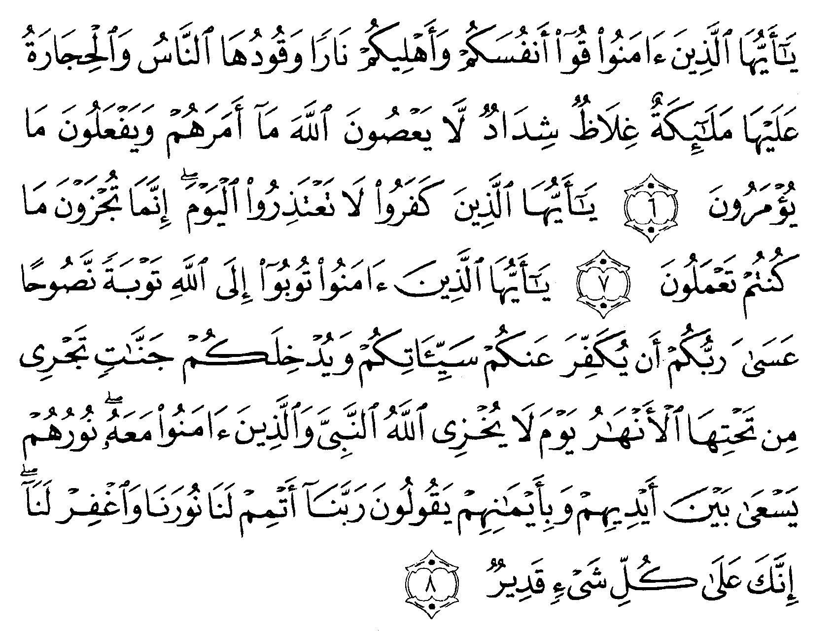 Detail Surat Al Tahrim Ayat 6 Nomer 16