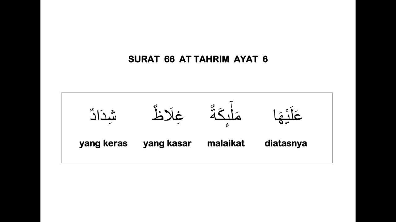 Detail Surat Al Tahrim Ayat 6 Nomer 29