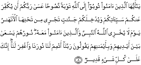 Detail Surat Al Tahrim Ayat 6 Nomer 31